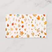 おむつラッフル | 秋ブックをテーマにした赤ちゃんシャワー エンクロージャーカード (裏面)