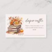 おむつラッフル | 秋ブックをテーマにした赤ちゃんシャワー エンクロージャーカード (正面)