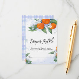 「おむつラッフル」赤ちゃんシャワーエンクロージャカード エンクロージャーカード