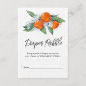 「おむつラッフル」赤ちゃんシャワーエンクロージャカード エンクロージャーカード (正面)