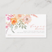 おむつラッフル |赤面とティール（緑がかった色）春ベビーシャワー エンクロージャーカード (正面)