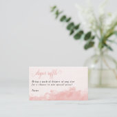 おむつレッフルインク洗面テクスチャピンクベビーシャワー エンクロージャーカード (スタンド正面)