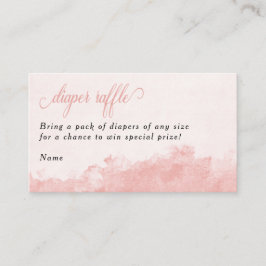 おむつレッフルインク洗面テクスチャピンクベビーシャワー エンクロージャーカード