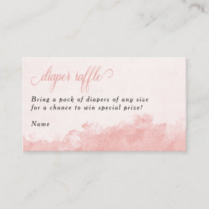 おむつレッフルインク洗面テクスチャピンクベビーシャワー エンクロージャーカード