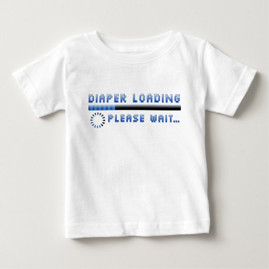 おむつローディングお待ち ベビーTシャツ (正面)
