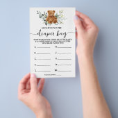 おむつ中のホットバッグクマ緑のシャワーゲームカード チラシ (ハンドル)