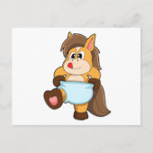 おむつ付きベビーとしての馬 ポストカード (正面)