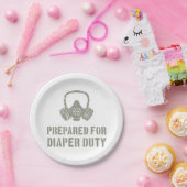 おむつ係の新しい父親おもしろい ペーパープレート (パーティー)