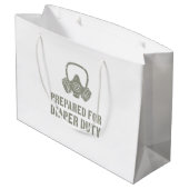 おむつ係の新しい父親おもしろい ラージペーパーバッグ (裏面アングル)