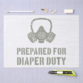 おむつ係の新しい父親おもしろい 薄葉紙 (クラフト)