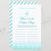 おむつ内のバッグ – ベビーシャワーゲーム (正面/裏面)