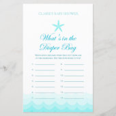 おむつ内のバッグ – ベビーシャワーゲーム (正面)