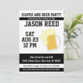 おむつ及びビールベビーシャワー招待状 招待状 (スタンド正面)