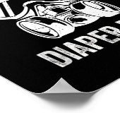 おむつ妊娠の準備をしたメンズ新おもしろい父 ポスター (角)