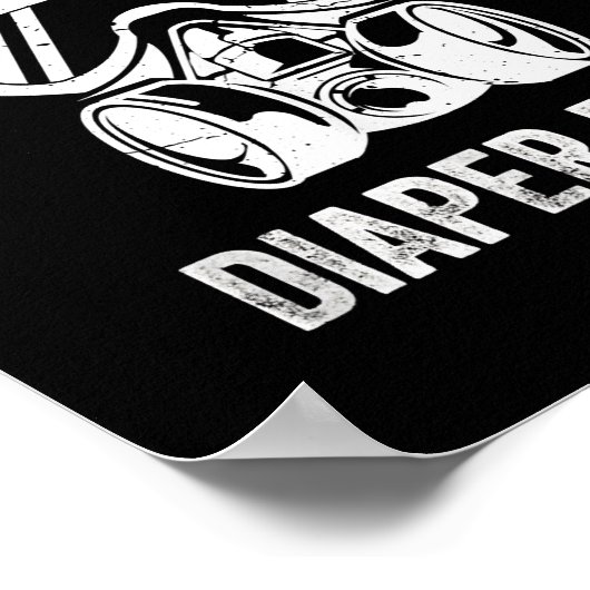 おむつ妊娠の準備をしたメンズ新おもしろい父 ポスター (角)