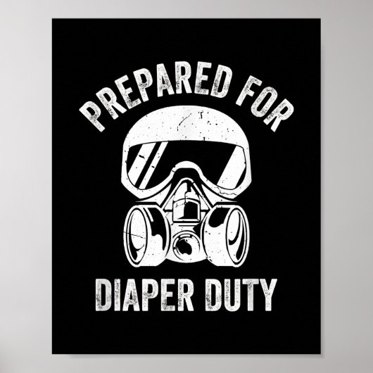 おむつ妊娠の準備をしたメンズ新おもしろい父 ポスター (正面)