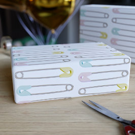 おむつ安全ピンベビーシャワー ラッピングペーパー