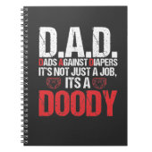 おむつ幼児に対する新しいパパパパ大人の問題 ノートブック (正面)