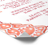 おむつ思考クリスマスベビーシャワーパーティーサイン ポスター (角)