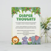 おむつ思考ベビーシャワーゲーム[動物テーマ] レターヘッド (スタンド正面)