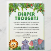 おむつ思考ベビーシャワーゲーム[動物テーマ] レターヘッド (正面/裏面)