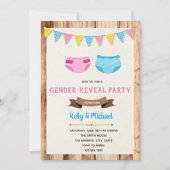 おむつ性別リビールパーティの招待状 招待状 (正面)