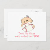 おむつ私のお尻を大きく見せる? ポストカード (正面/裏面)