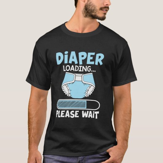 おむつ積載待ちギフトおもしろい長袖 Tシャツ (正面)