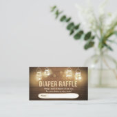 おむつ素朴ラッフルカードウッドライトジャーエレガント エンクロージャーカード (スタンド正面)