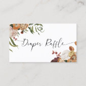 おむつ素朴ラッフル赤ちゃんシャワーエンクロージャカード 名刺 (正面)