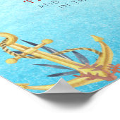 おむつ航海のラッフル赤ちゃんシャワーポスター ポスター (角)