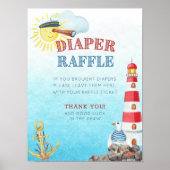 おむつ航海のラッフル赤ちゃんシャワーポスター ポスター (正面)