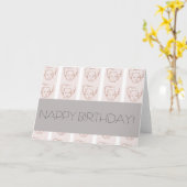 おむつ誕生日! カード (黄色い花)