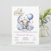 おむつ テディベア ベビーシャワー   招待状 (スタンド正面)