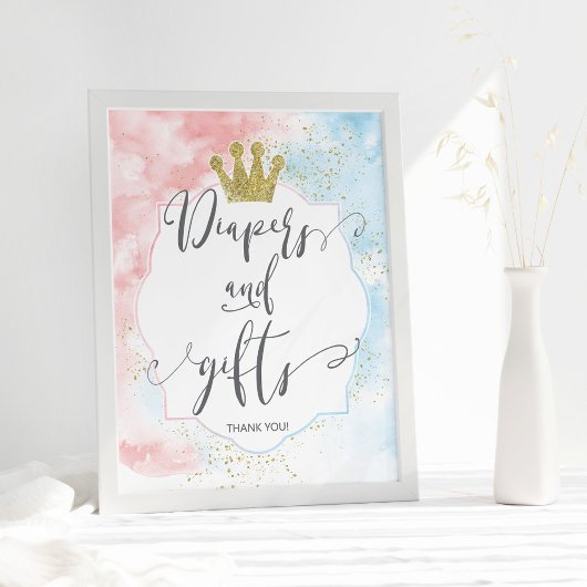 「おむつ・贈り物」サイン、ピンク・ブルー・ジェンダーが明かす ポスター