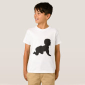 おむつ、這うシルエットを身に着けているベビー Tシャツ (正面フル)