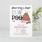 おむつBASH -おもしろいウンチPOOFECT絵文字ベビーシャワー 招待状 (スタンド正面)