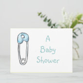 おむつPInのベビーシャワーの招待状 招待状 (スタンド正面)