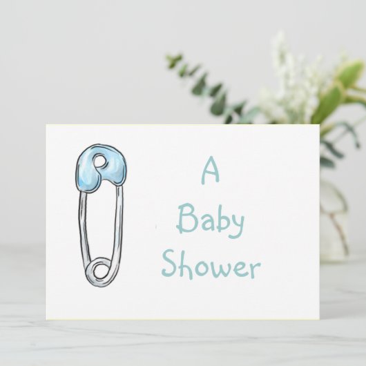 おむつPInのベビーシャワーの招待状 招待状 (スタンド正面)