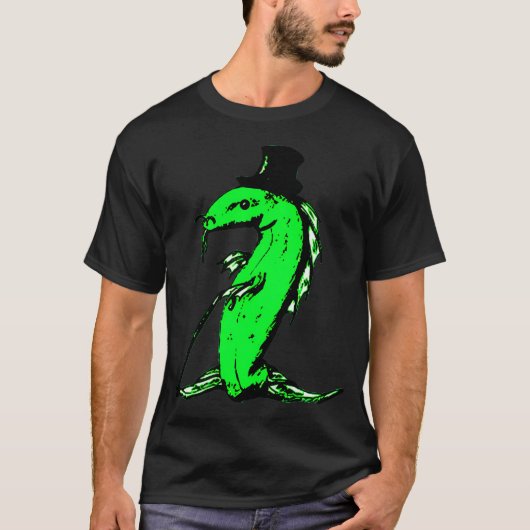 おめかししたアメリカナマズ Tシャツ (正面)