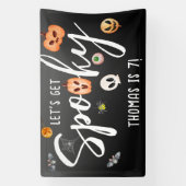 おめちゃくちゃにしようぜ！ハロウィーンの誕生日パーティー 横断幕 (縦)