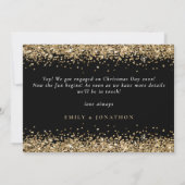 おめでたいスタート！ゴールドグリッター婚約発表 案内状 (裏面)