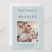 おめでたいニュース | 写真付きエンゲージメントカード 案内状 (正面)