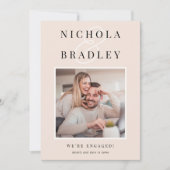 おめでたいニュース | 写真付きエンゲージメントカード 案内状 (正面)