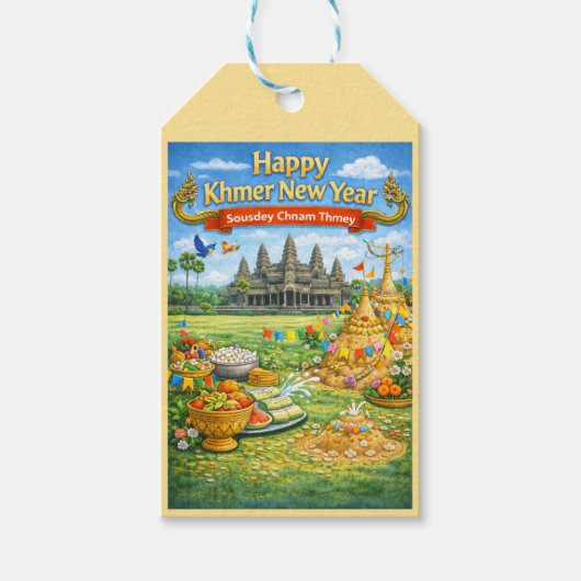 おめでたい新年祝い- ソースディー・チナム・トム ギフトタグ (正面)