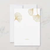 おめでたい日をお知らせ ゴールドリーフのアナウンスカード 招待状 (裏面)