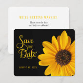 おめでたい日を保存, パーソナライズされたひまわり 招待状 (正面/裏面)
