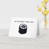 おめでたい時は寿司カードでお祝い カード (黄色い花)