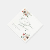 おめでたい花模様 結婚シーズン到来 スタンダードカクテルナプキン (角)