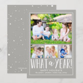 おめでたい1年 EDITABLE COLOR ホリデー フォト カード (正面/裏面)
